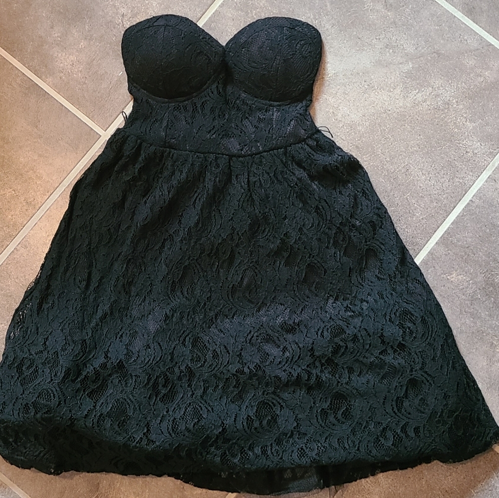 Black Strapless Dress
